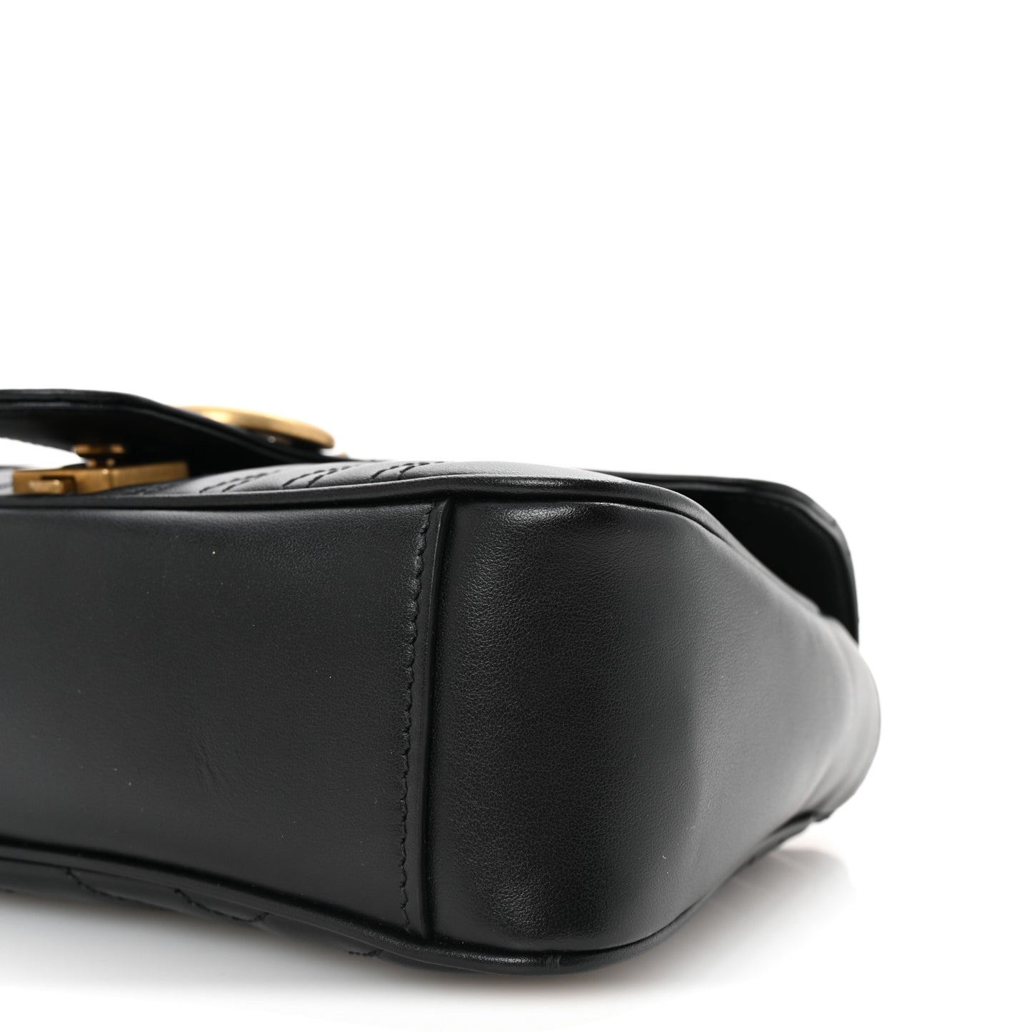 Calfskin Matelasse Small GG Marmont Shoulder Bag Black