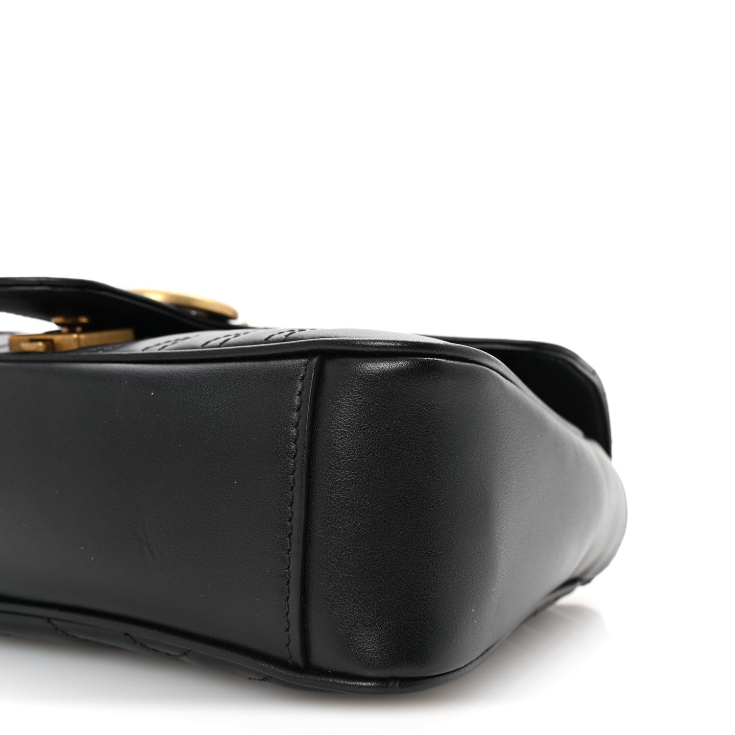 Gucci Calfskin Matelasse Small GG Marmont Shoulder Bag Black 10 of 10