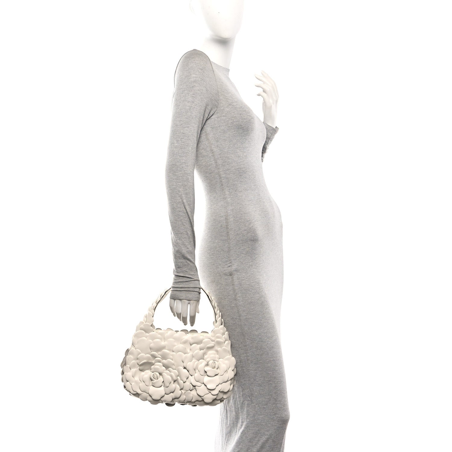 Valentino Garavani Nappa Atelier 03 Rose Edition Small Hobo White 2 of 10