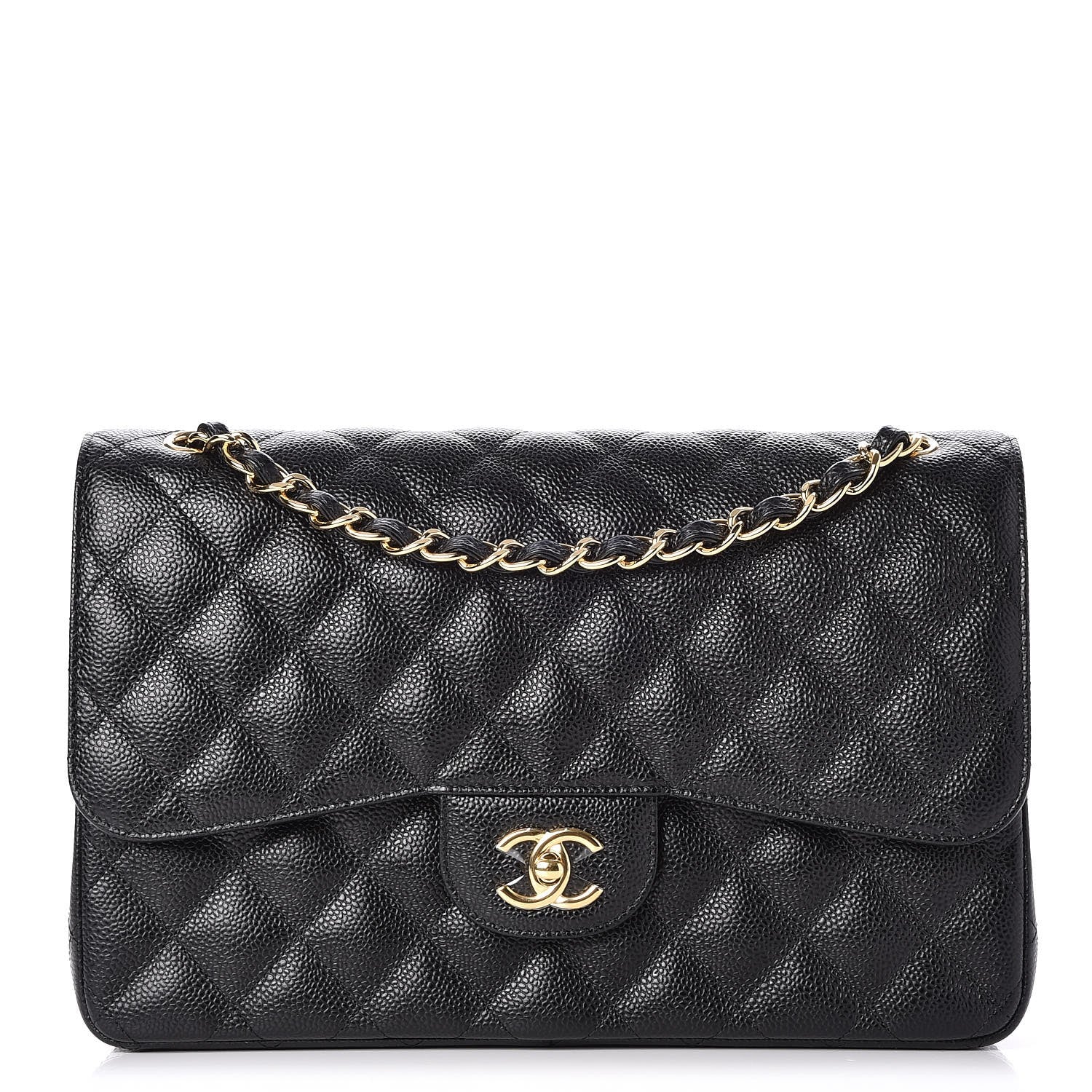 Chanel Caviar Quilted Jumbo Double Flap Black 1 of 9