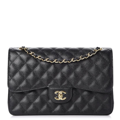 Chanel Caviar Quilted Jumbo Double Flap Black 1 of 9