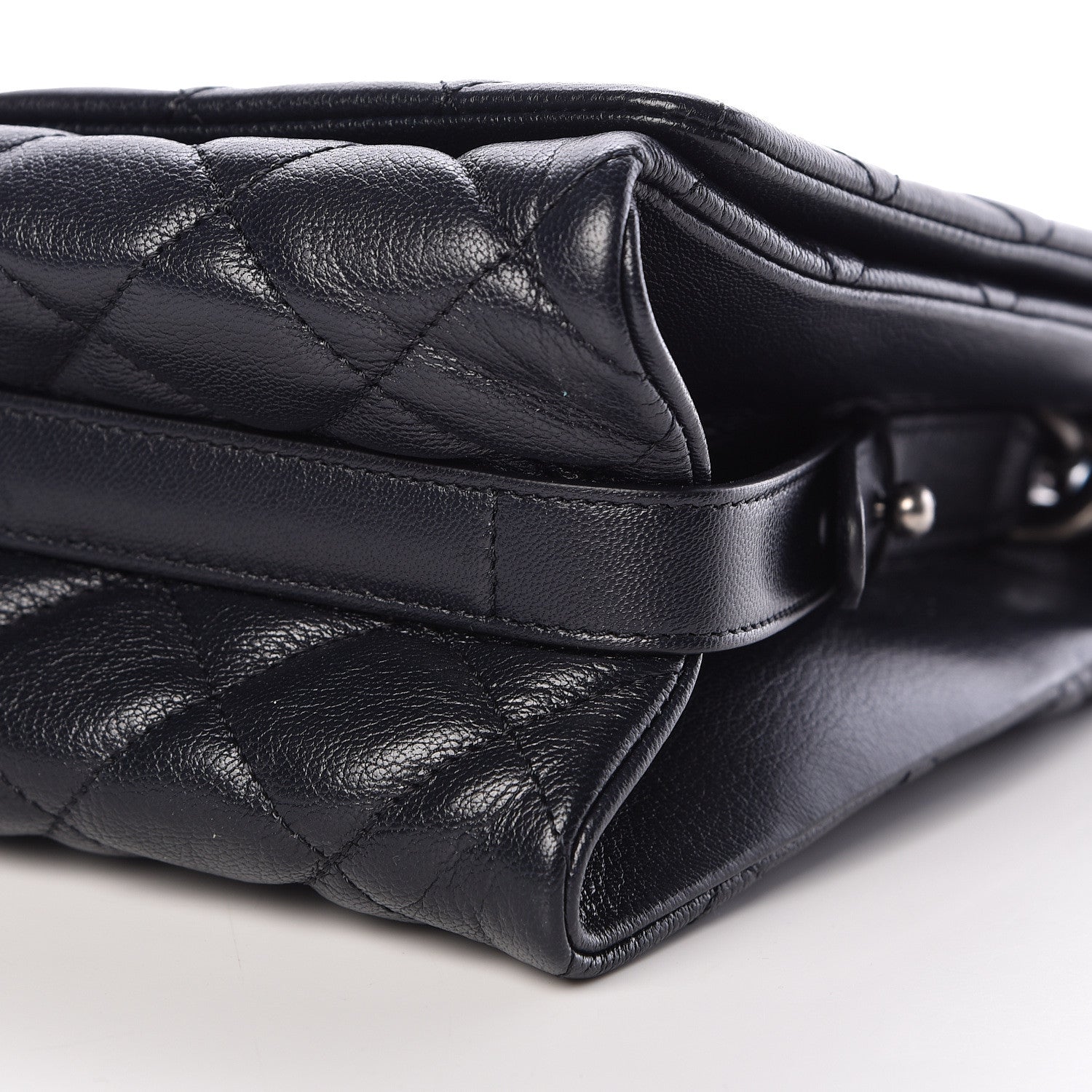 Chanel Goatskin Quilted Large City Rock Flap Navy 10 of 11