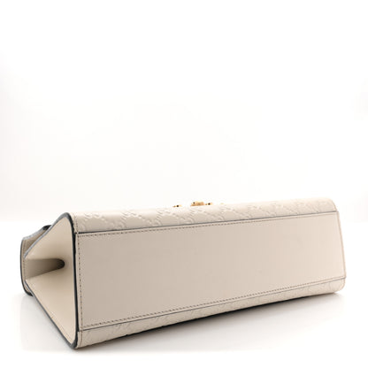 Gucci Guccissima Medium Padlock Shoulder Bag Black Mystic White 4 of 14