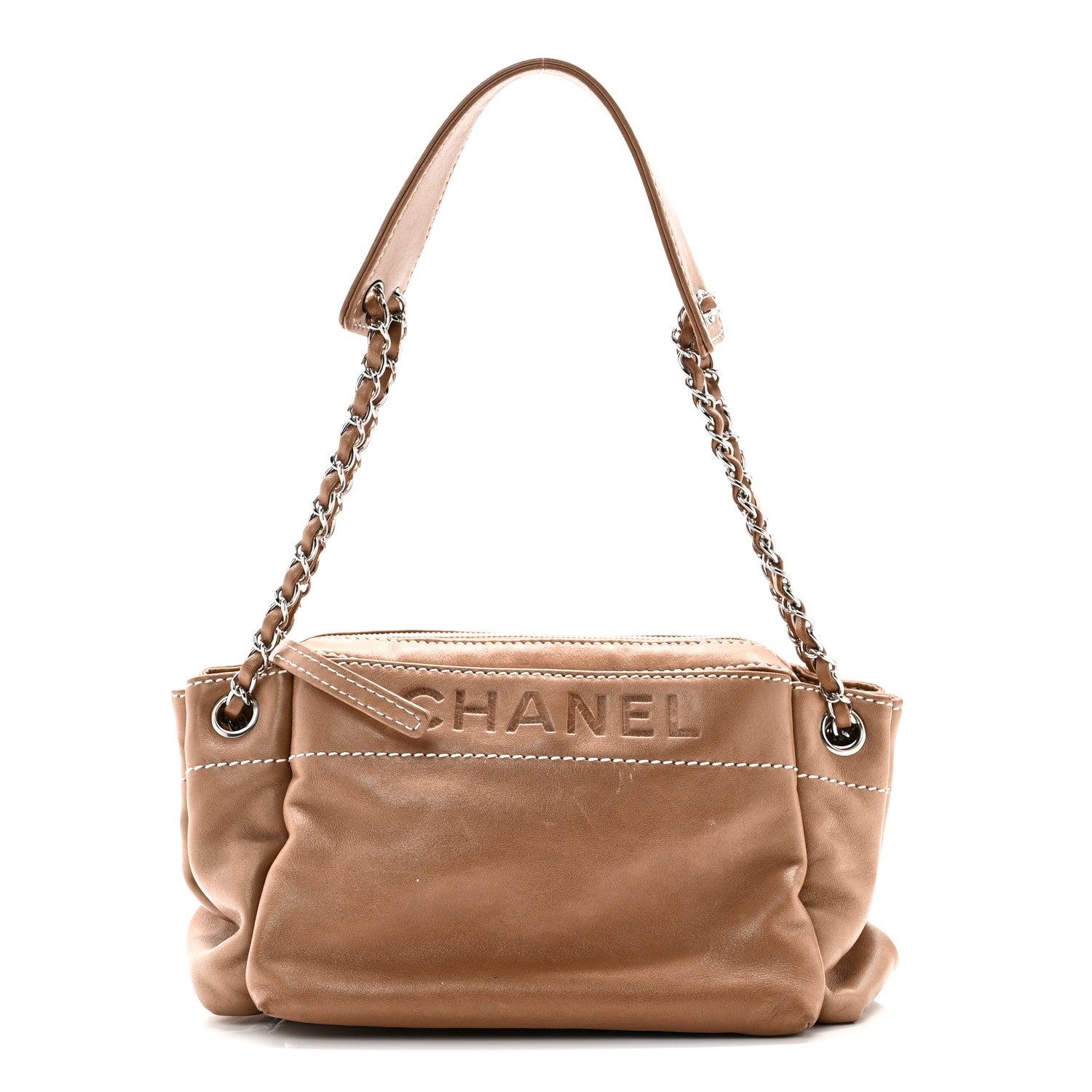Chanel Lambskin Lax Accordion Hobo Brown 1 of 11