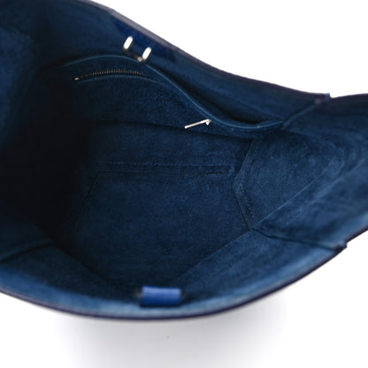 Celine Soft Grained Calfskin Small Sangle Bucket Bag Blue 4 of 11