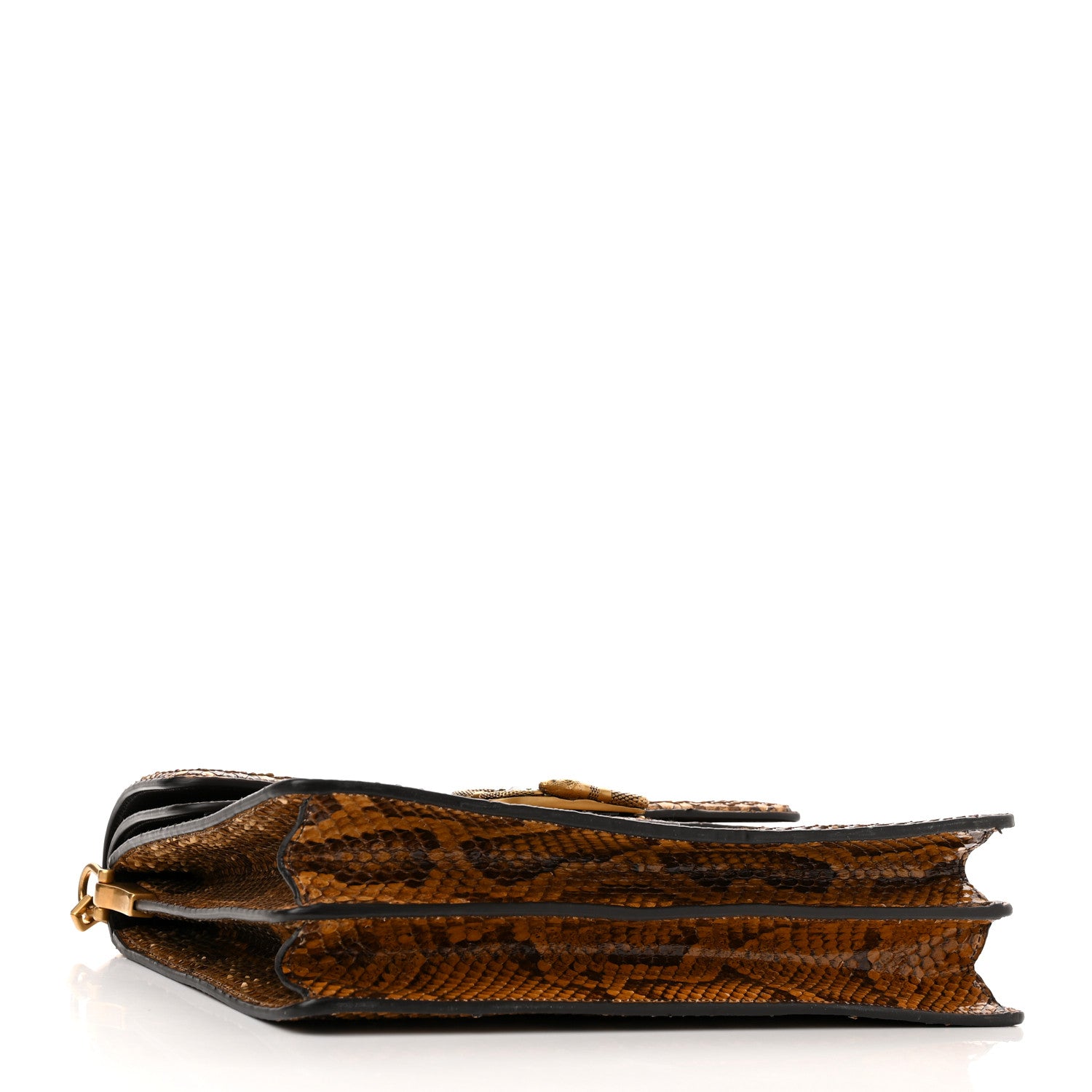 Gucci Snakeskin Crystal Web Crystal Medium Linea Top Handle Bag Acacio Honey 4 of 12