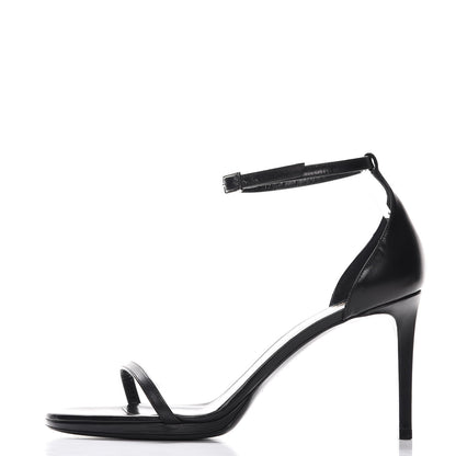 Saint Laurent Calfskin Jane 80 Ankle Strap Sandals 40 Black 1 of 8