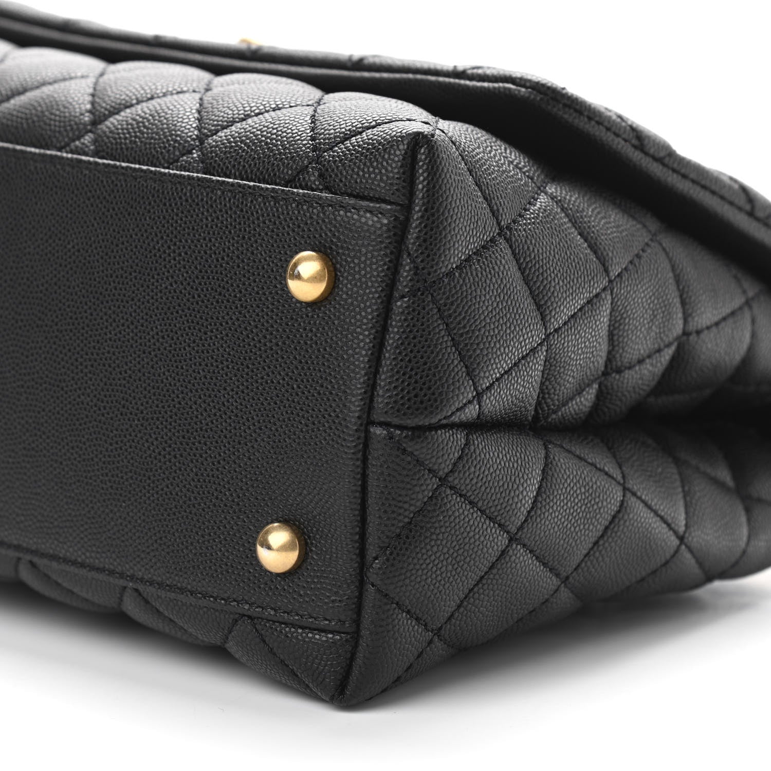 Chanel Caviar Lizard Embossed Quilted Small Coco Handle Flap Black 6 of 11