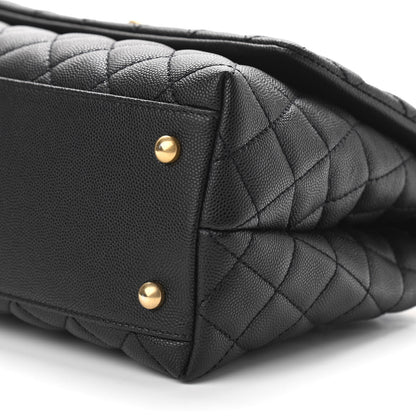 Chanel Caviar Lizard Embossed Quilted Small Coco Handle Flap Black 6 of 11