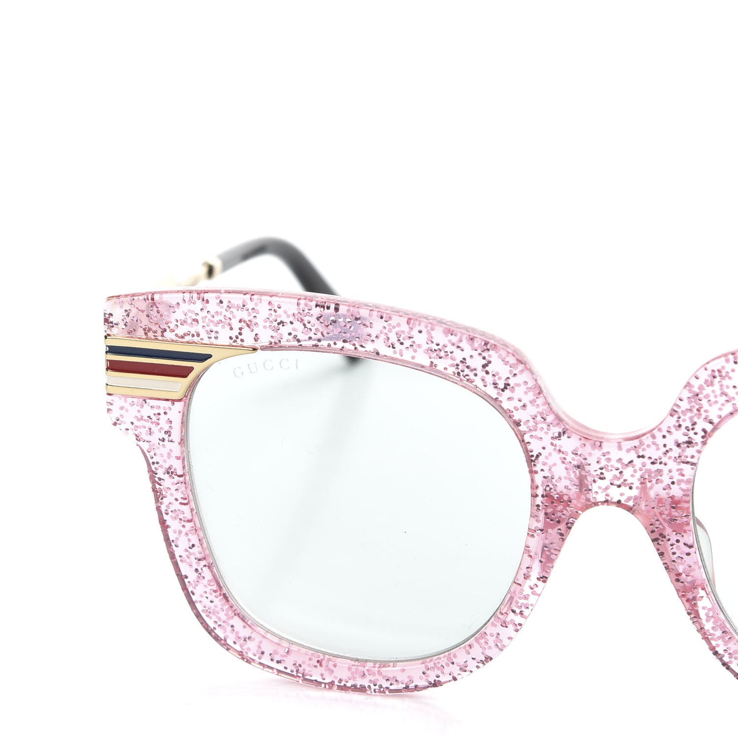Acetate Square Frame Web Glitter GG0281S Sunglasses Pink