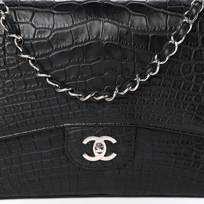 Chanel Alligator Jumbo Single Flap Black 8 of 10