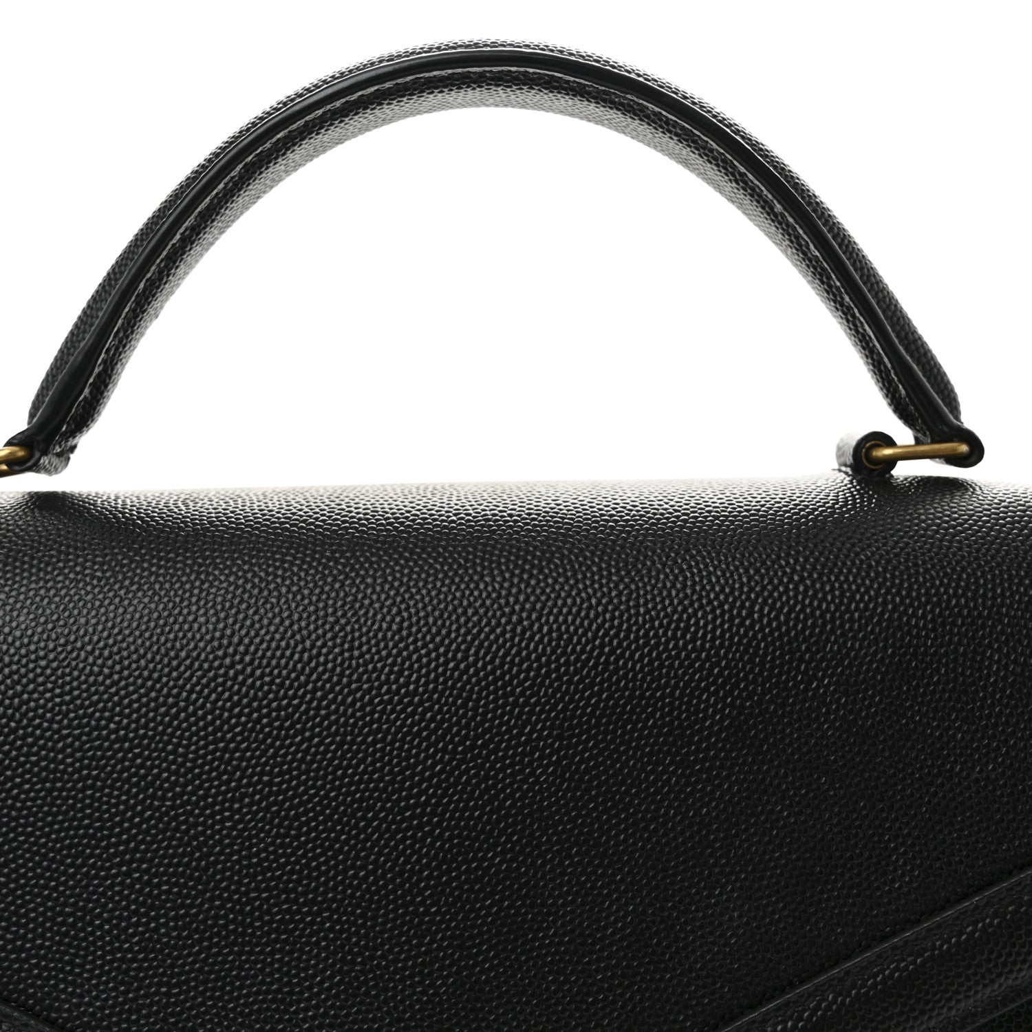 Saint Laurent Grain de Poudre Medium Classic Monogram Cassandra Top Handle Black 7 of 9