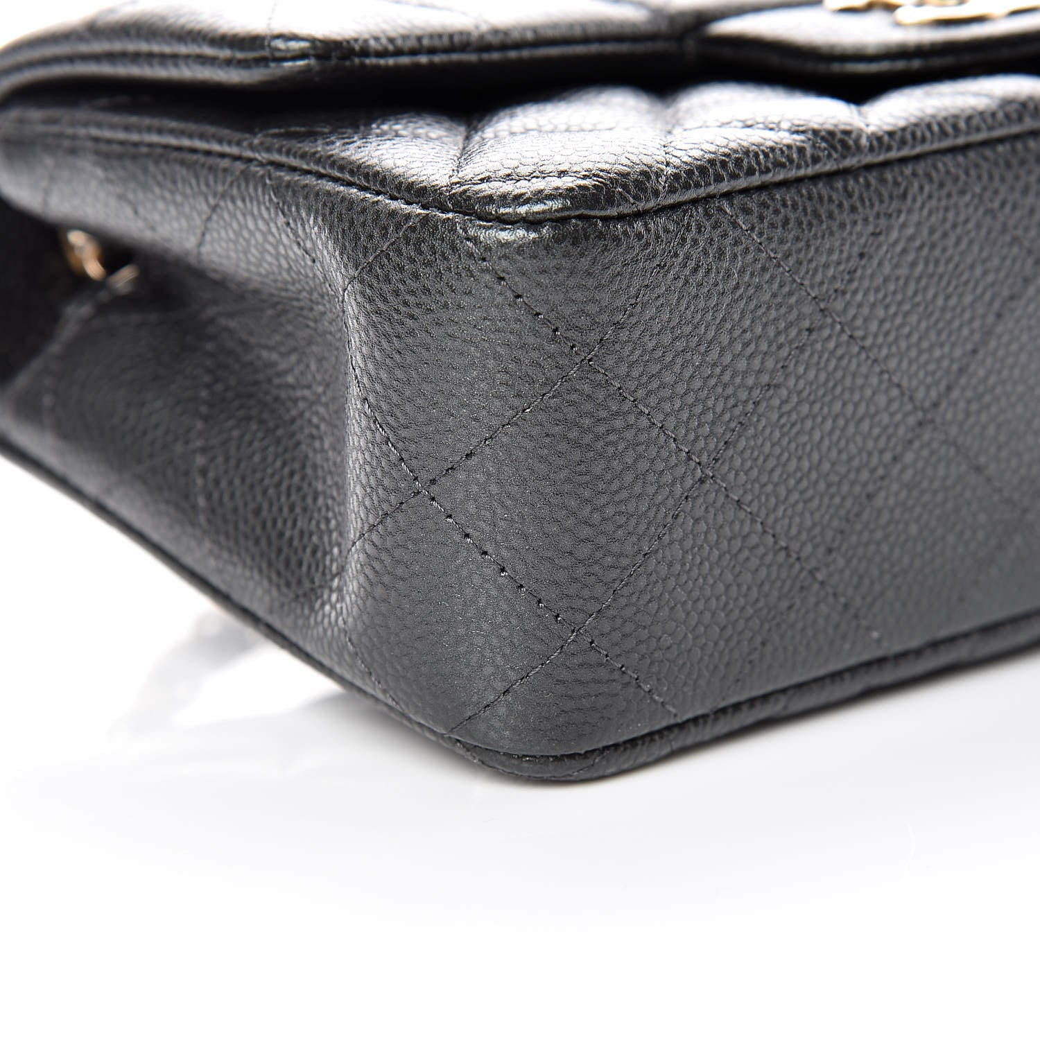Chanel Caviar Quilted Mini Rectangular Flap Dark Grey 5 of 10