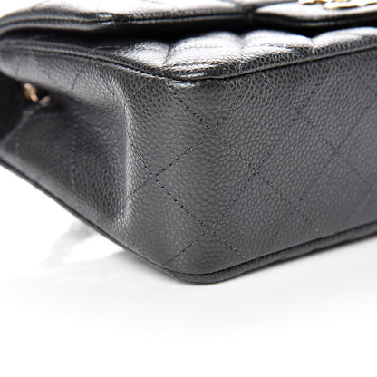 Chanel Caviar Quilted Mini Rectangular Flap Dark Grey 5 of 10