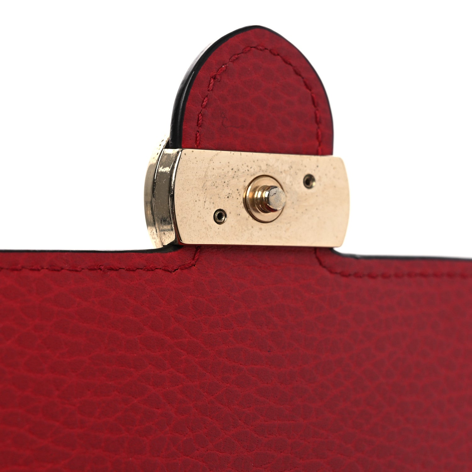 Gucci Dollar Calfskin Interlocking G Chain Wallet Red 12 of 15