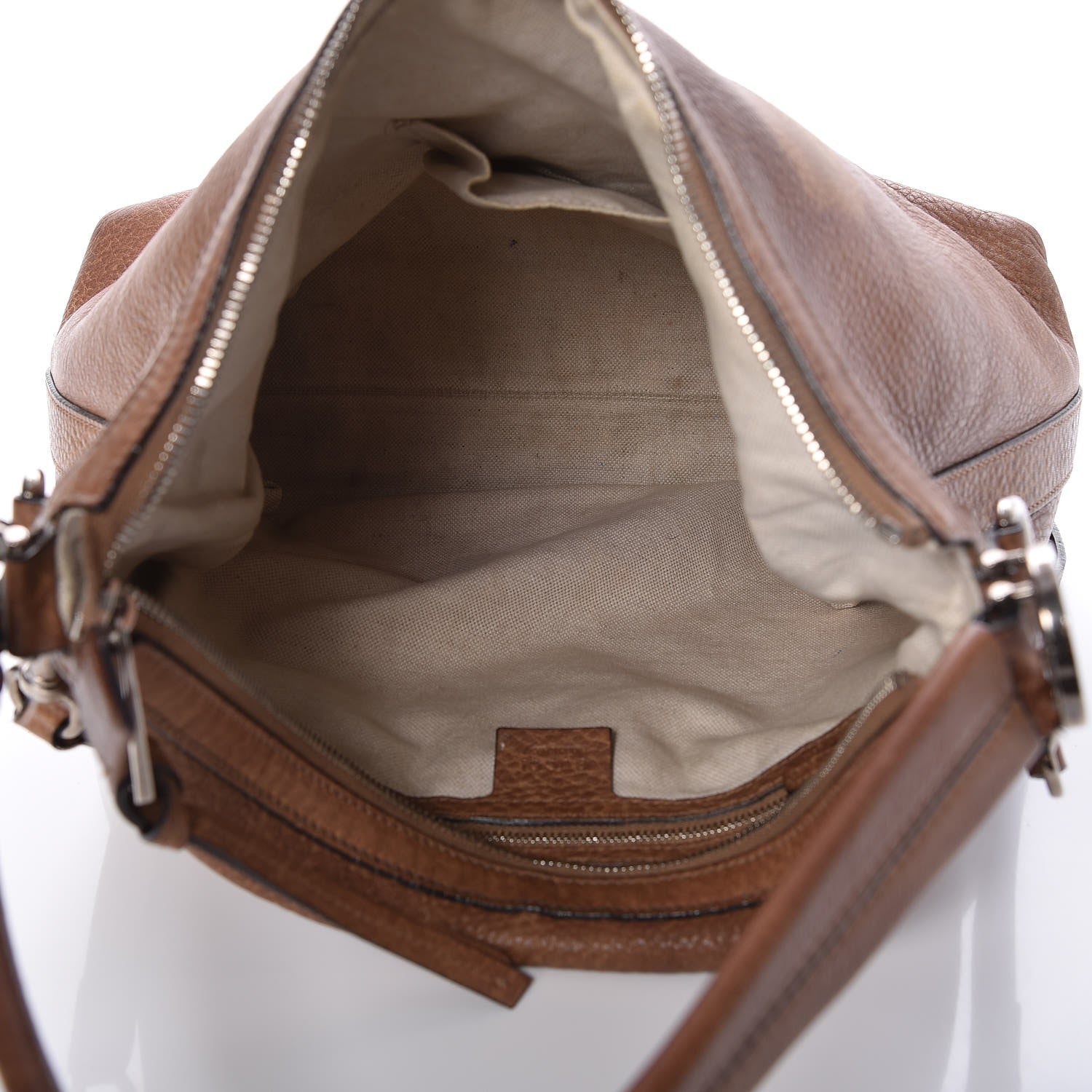 Gucci Pebbled Calfskin Leather Small Miss GG Hobo Shoulder Bag Light Cuir Brown 6 of 9