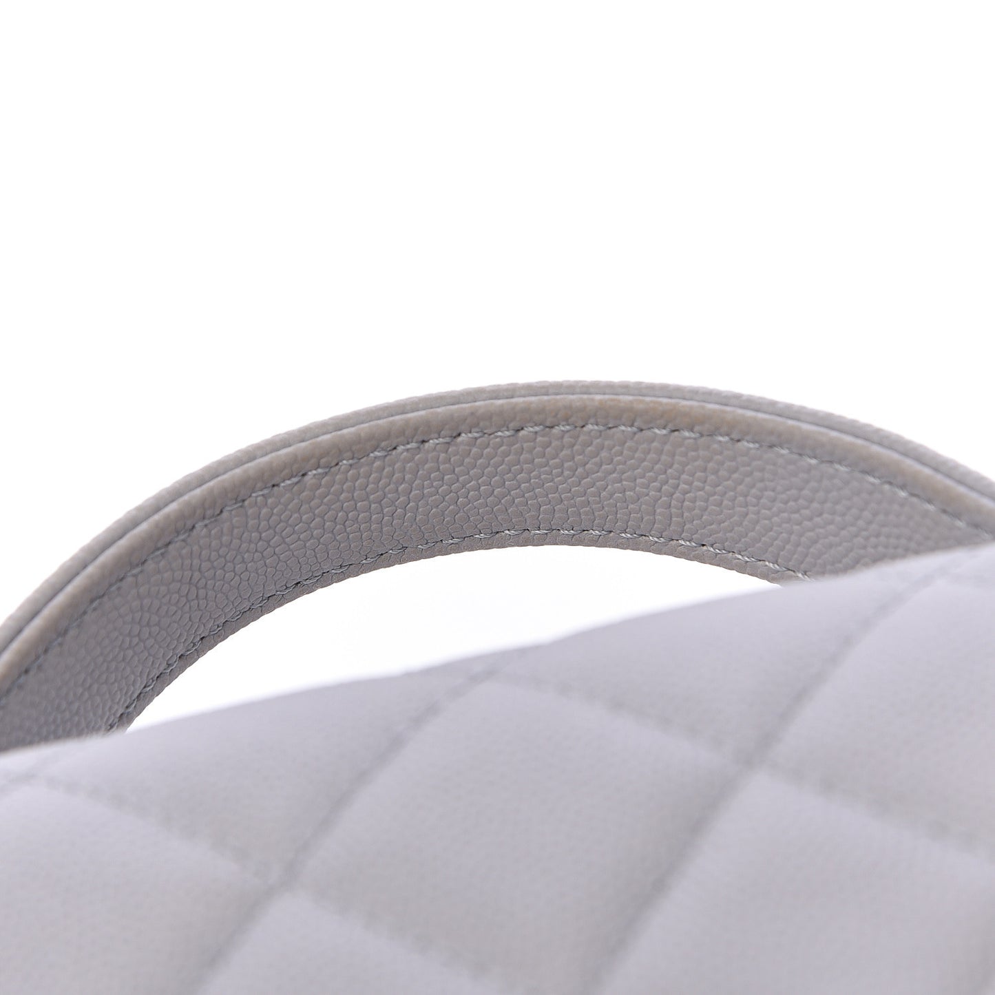 Caviar Quilted Small Business Affinity Flap Grey