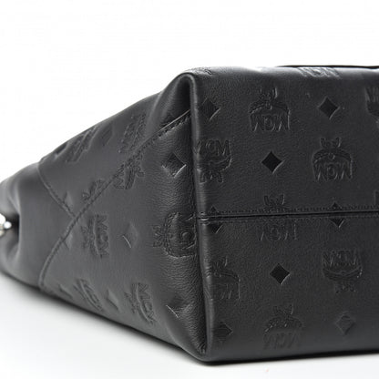 MCM Calfskin Ottomar Monogram Medium Klara Hobo Black 9 of 11