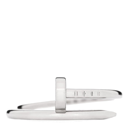 Cartier 18K White Gold Small Juste Un Clou Ring 56 7.5 1 of 5