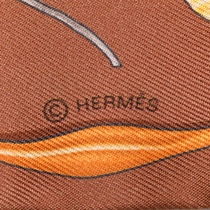 Hermes Silk In The Pocket Twilly Beige Orange Sable 3 of 6