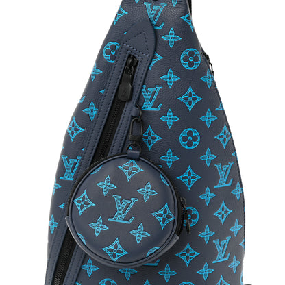 Louis Vuitton Monogram Shadow Duo Slingbag Navy River Blue 7 of 9