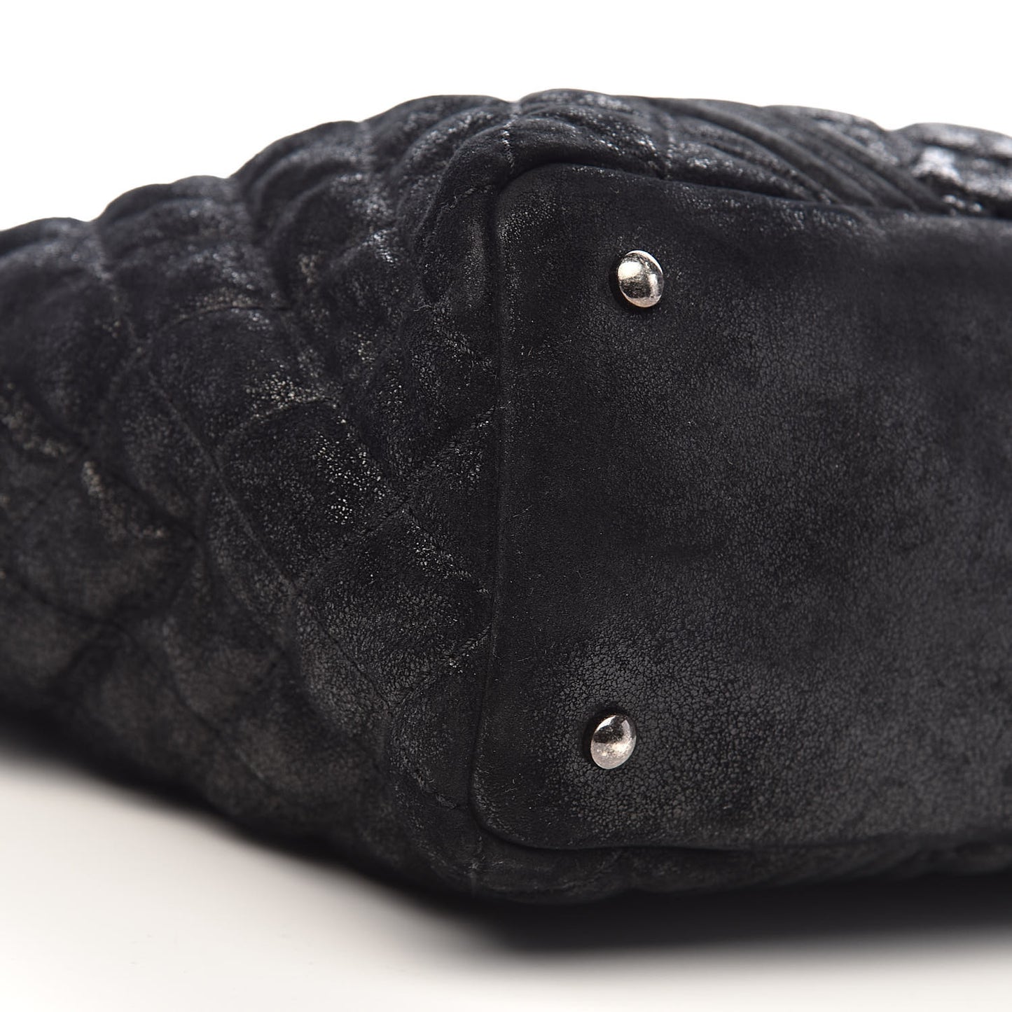 Goatskin Quilted Large Gentle Boy Shopping Tote Black