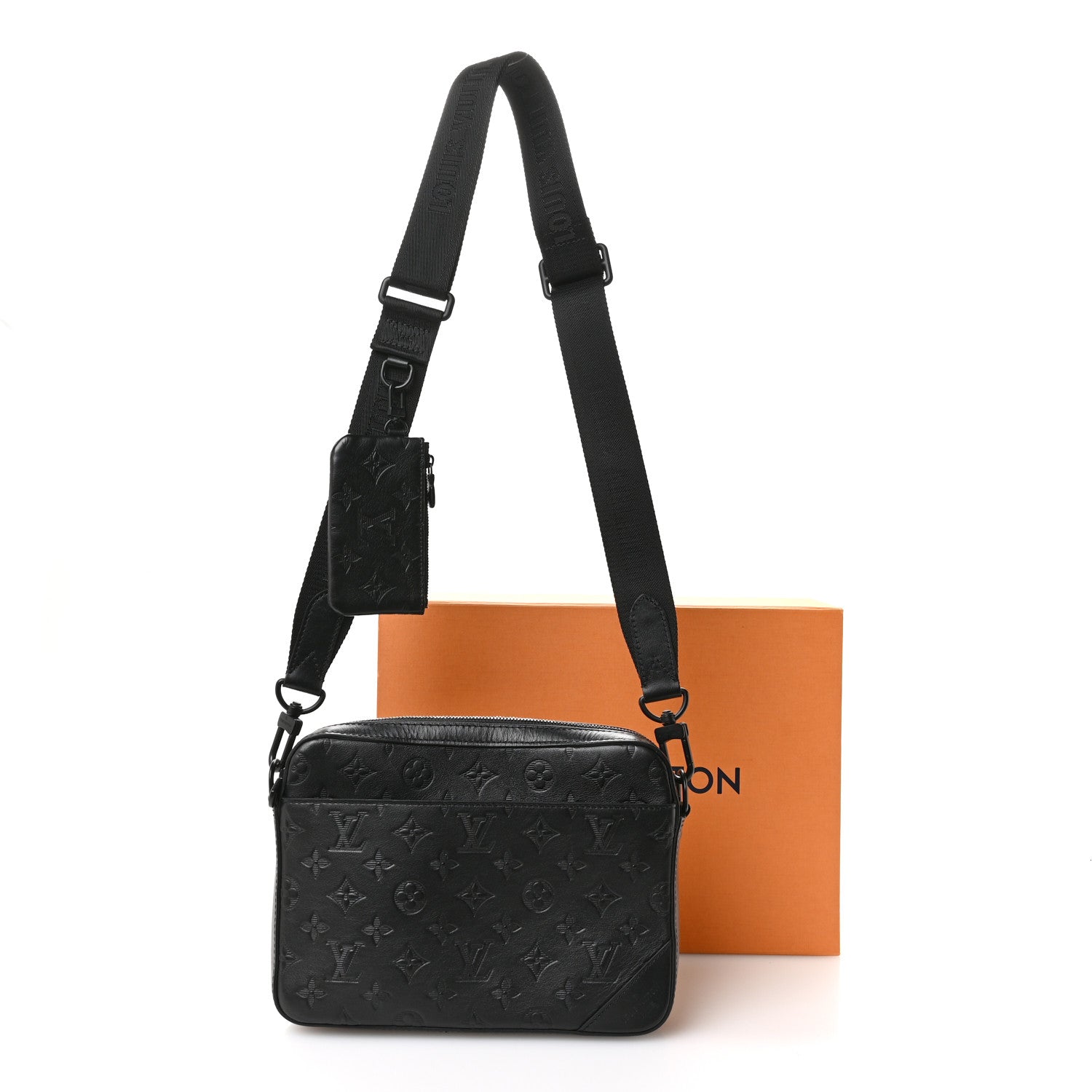 Louis Vuitton Calfskin Monogram Shadow Duo Messenger Black 10 of 10