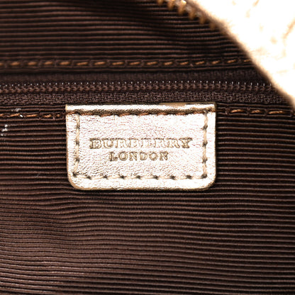 Burberry Metallic Calfskin Embossed Hobo Gold 6 of 10