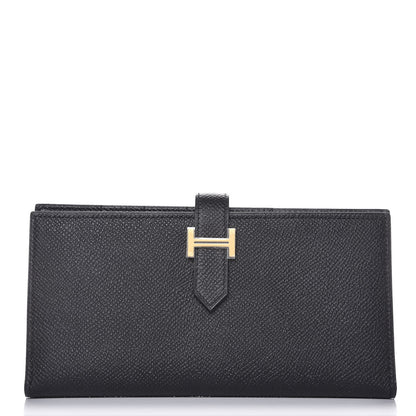 Hermes Epsom Bearn Gusset Wallet Black 1 of 8