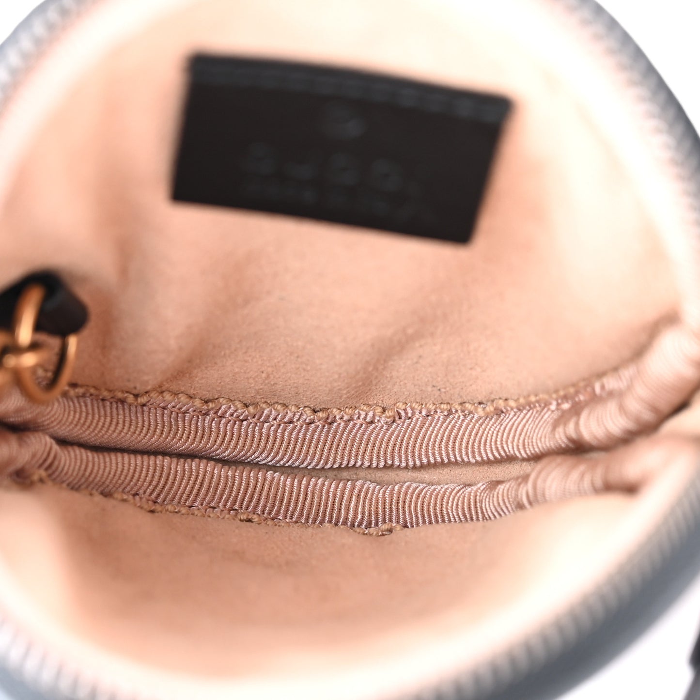 Calfskin Matelasse GG Marmont Round Coin Purse Black