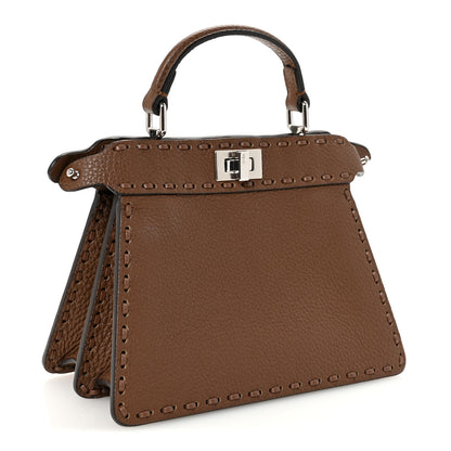 Fendi Cuoio Romano Selleria Petite Peekaboo I SEE U Iconic Satchel Fettuccia 3 of 10