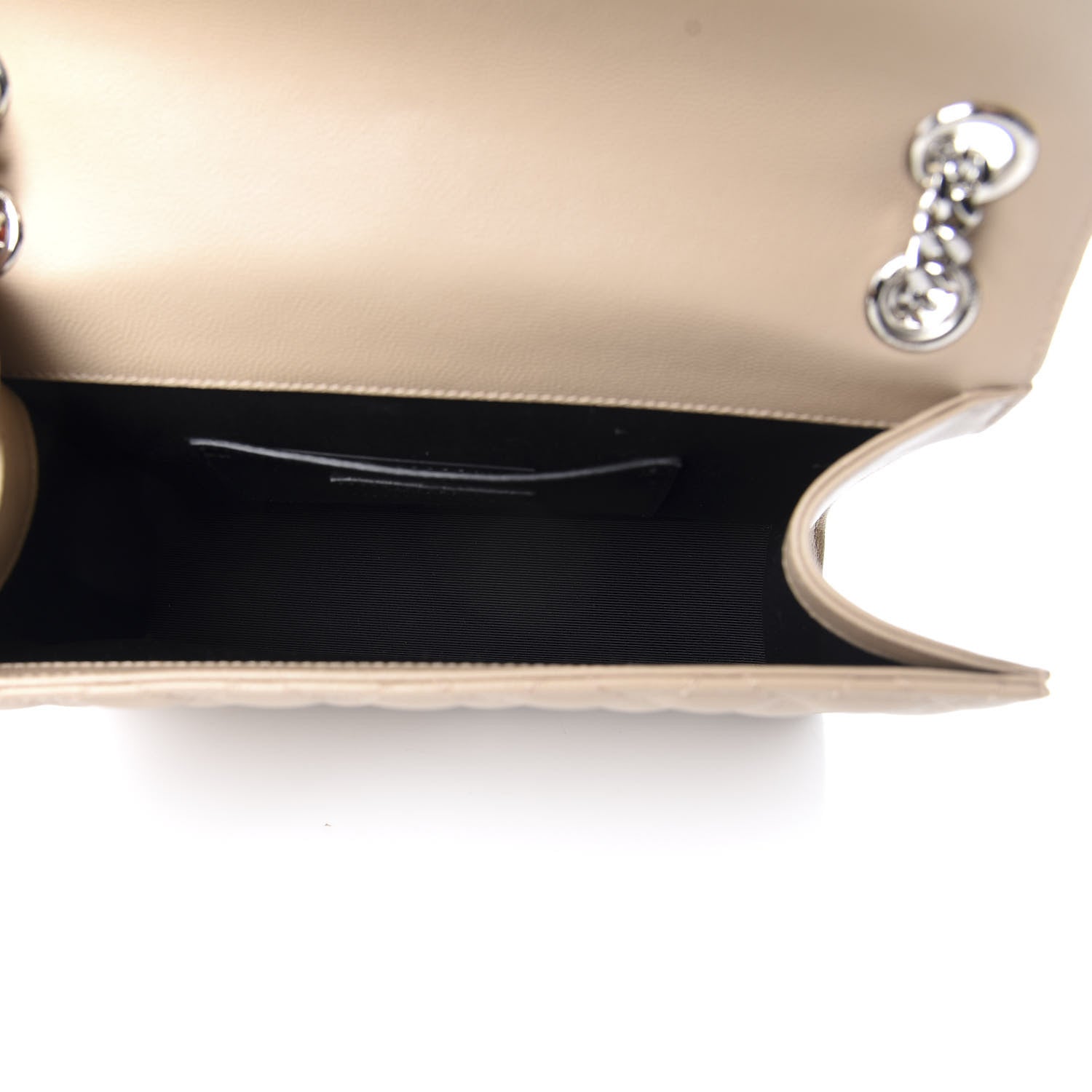 Saint Laurent Grain De Poudre Textured Mixed Matelasse Medium Triquilt Monogram Satchel Nude Powder 5 of 10