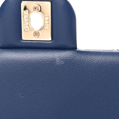 Chanel Lambskin Quilted Resin Bi-Color Chain Flap Bag Navy 11 of 12