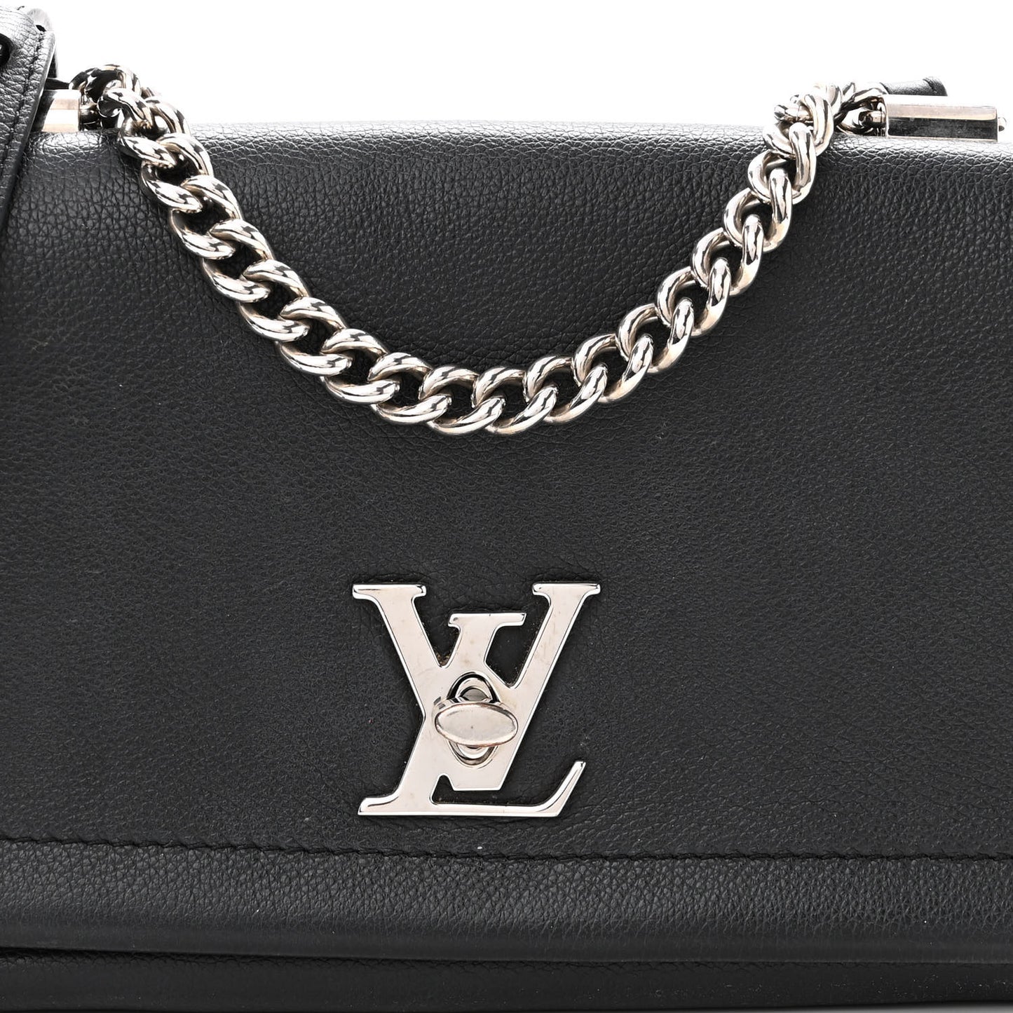 Calfskin Lockme II Chain Bag BB Black