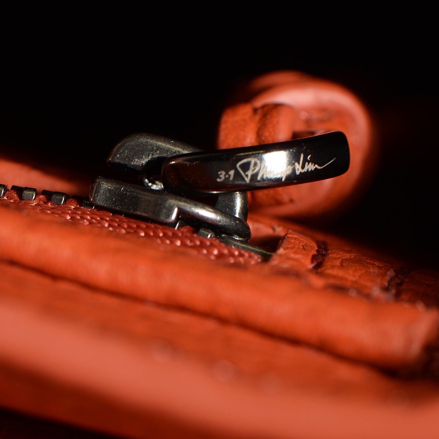 3.1 Textured Calfskin Medium Pashli Satchel Persimmon