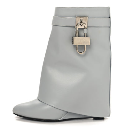 Givenchy Calfskin Shark Lock Ankle Boots 36 Light Grey 1 of 9