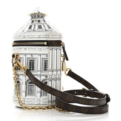 Louis Vuitton X FORNASETTI Calfskin Architettura Cannes Black White 3 of 9