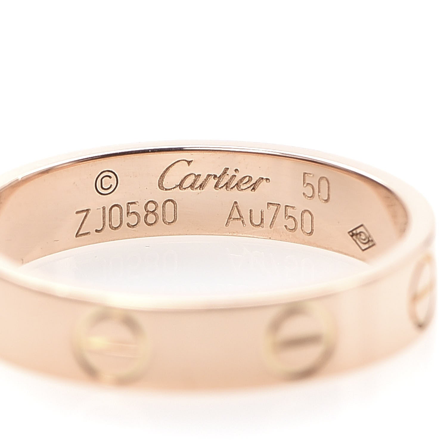 Cartier 18K Pink Gold 3.5mm LOVE Wedding Band Ring 50 5.25 4 of 4