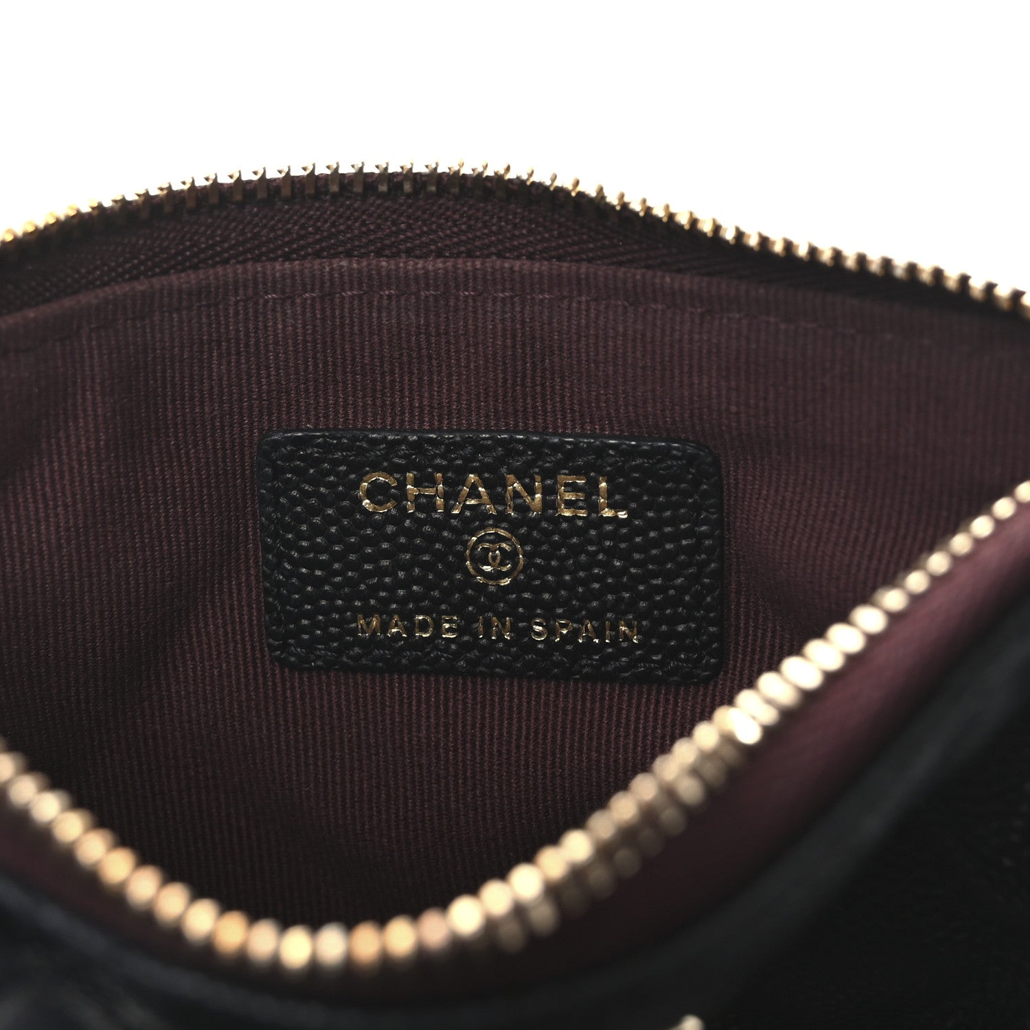 Chanel Caviar Quilted Small Cosmetic Case Black 6 of 8