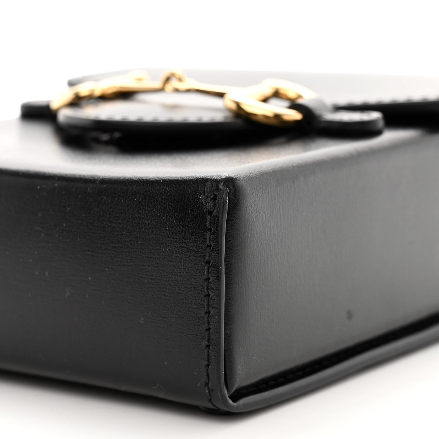 Boarded Plutone Calfskin Mini Horsebit 1955 Crossbody Bag Black