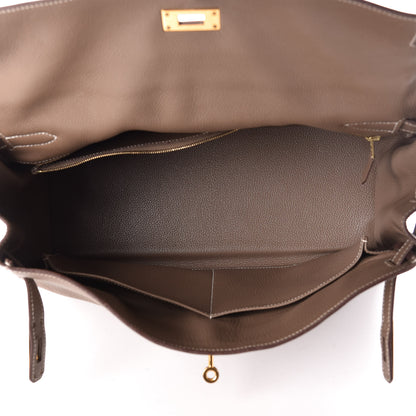 Hermes Taurillon Clemence Kelly Retourne 35 Etoupe 8 of 22