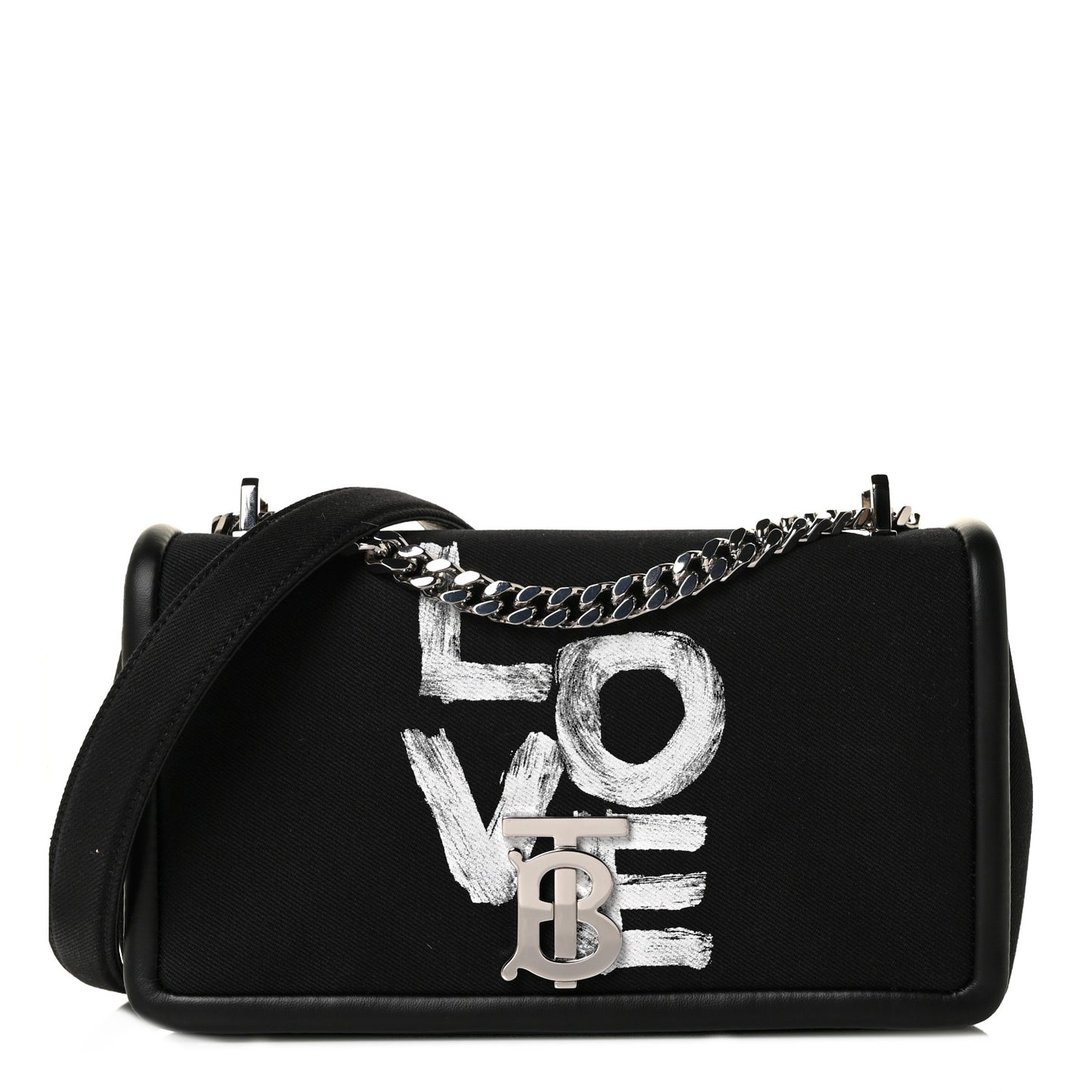 Canvas Printed Small Love Lola Bag Black