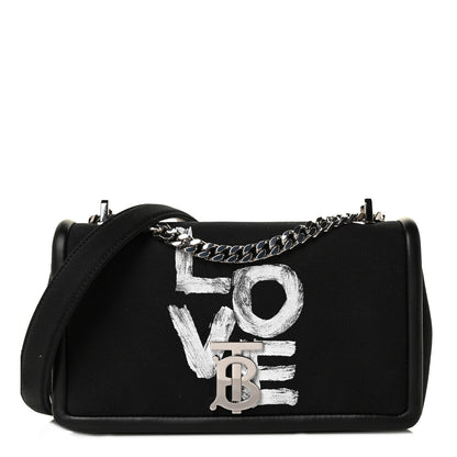 Burberry Canvas Printed Small Love Lola Bag Black 1 of 8