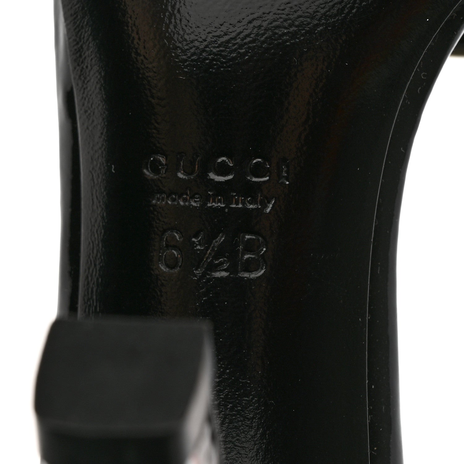Gucci Metallic Calfskin Horsebit Sandal Pumps 6.5 Black Gold 8 of 8