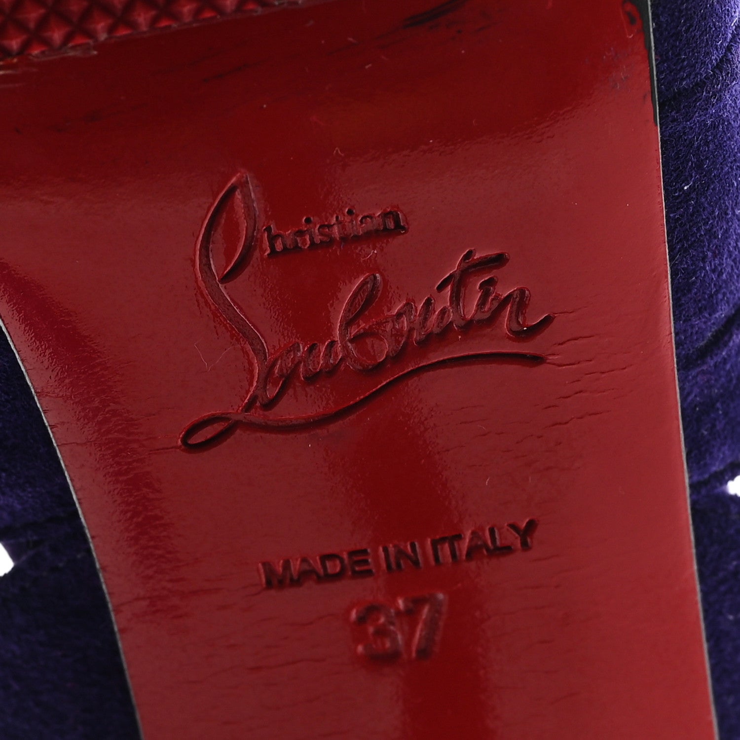 Christian Louboutin Velvet Bandra 140 Pumps 37 Purple 7 of 9