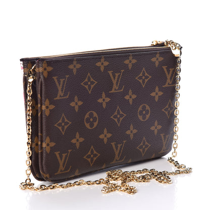 Louis Vuitton Monogram 2019 Christmas Animation Double Zip Pochette 3 of 10