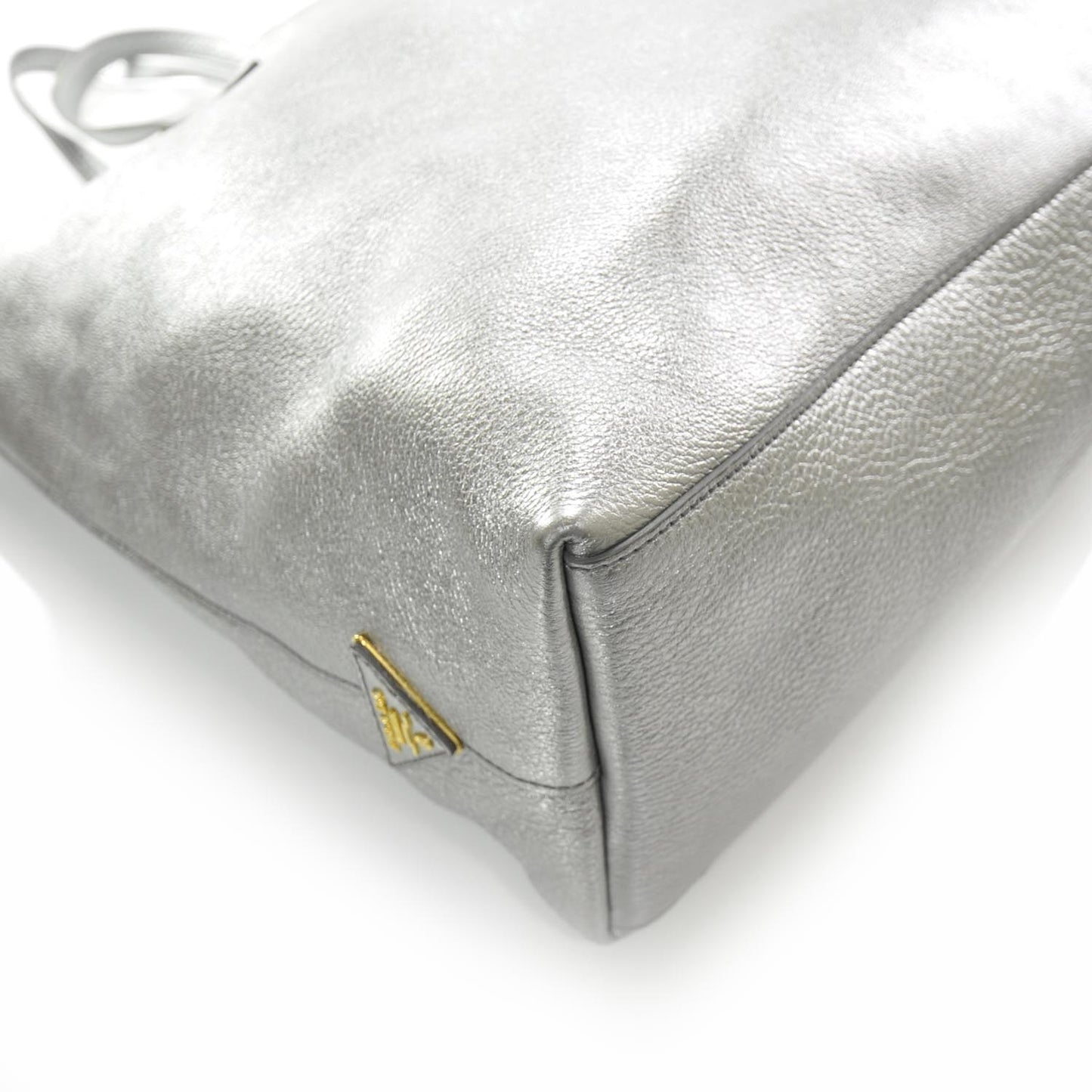 Vitello Daino Tote Silver