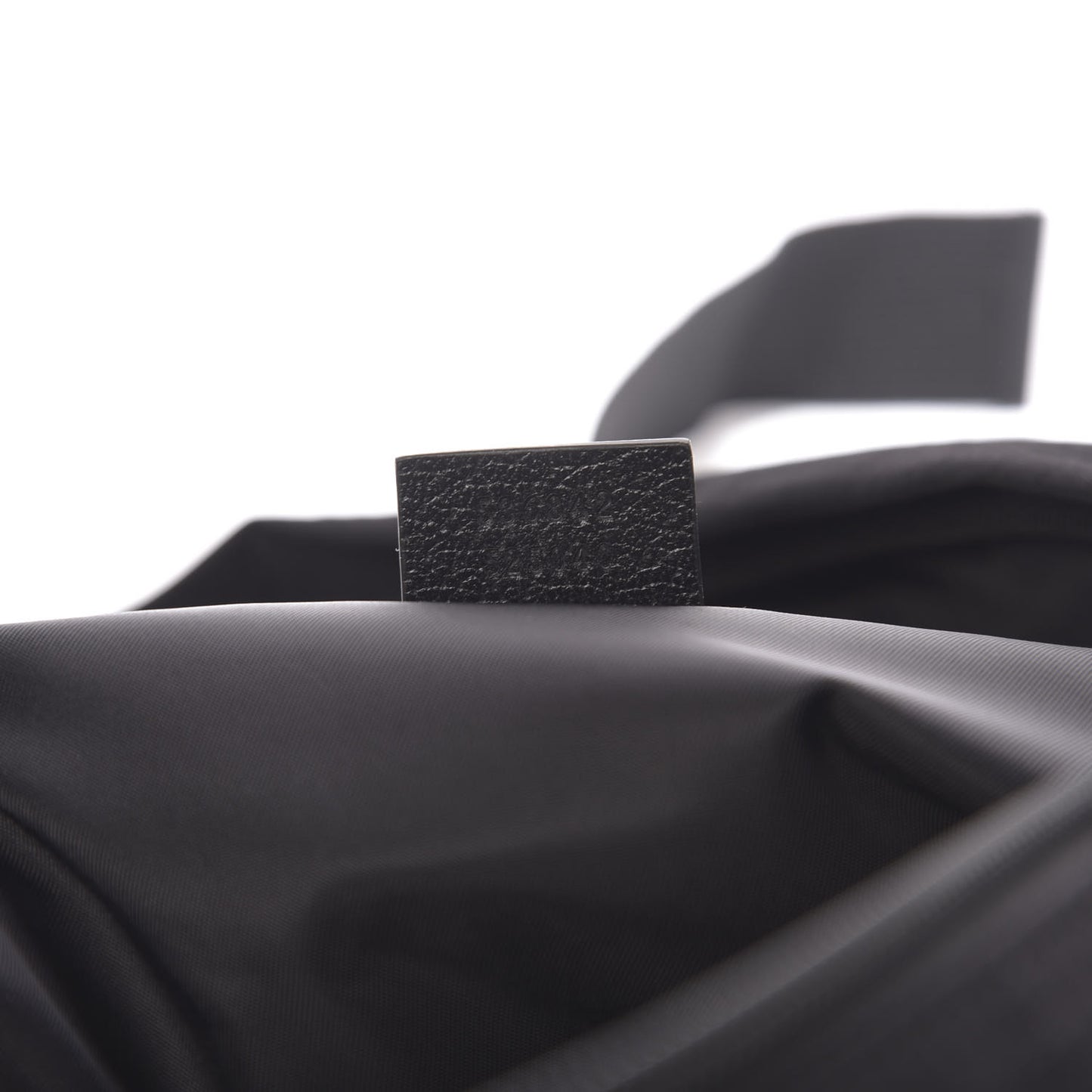 Nylon 80s Logo Patch Belt Bag Black