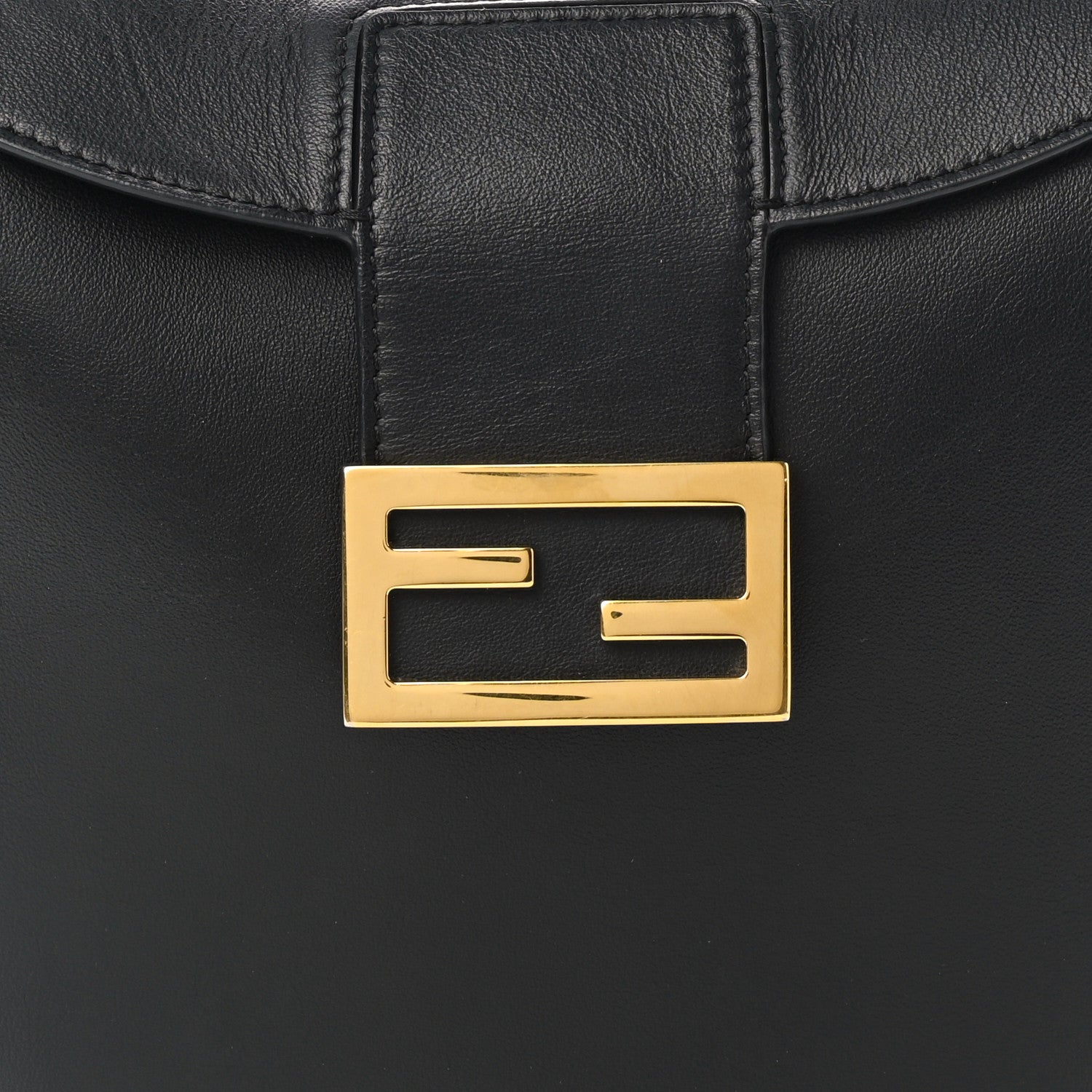 Fendi Vitello Grace Suede Small Croissant Hobo Black 8 of 10
