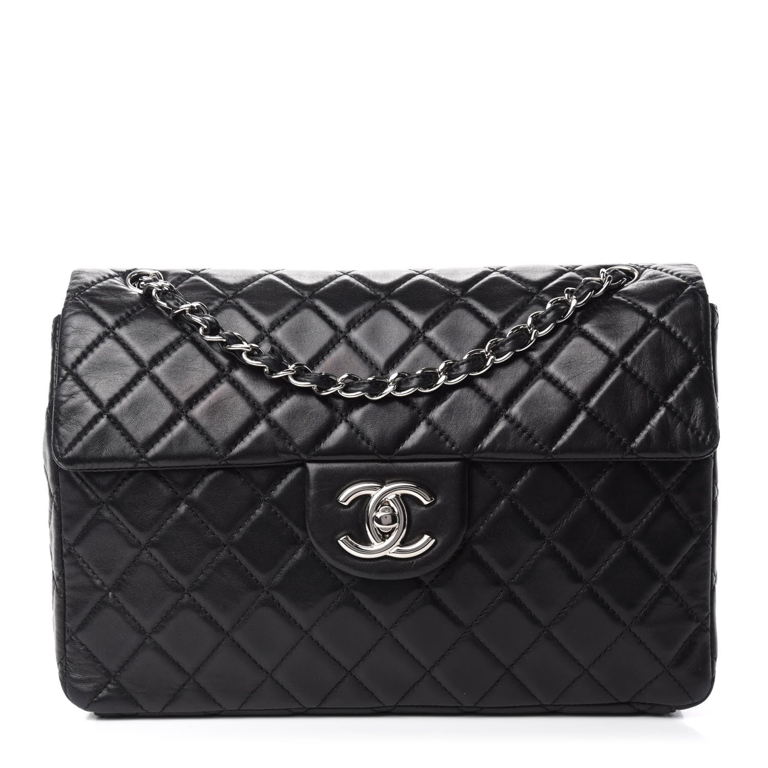 Chanel Lambskin Quilted Maxi Single Flap Black 1 of 11